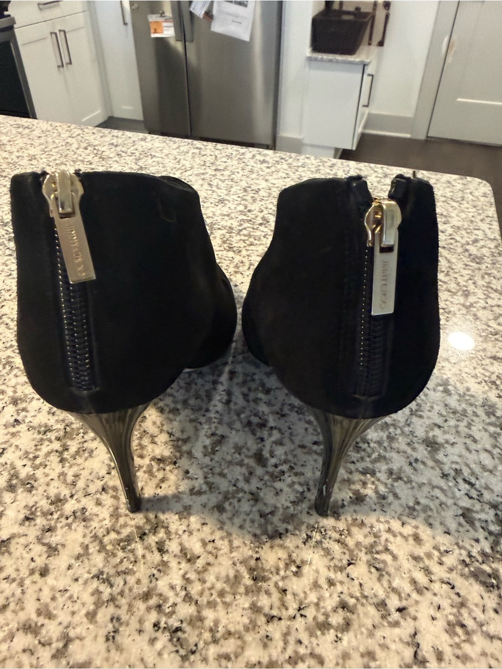 Jimmy Choo Black Suede Stiletto Ankle Booties - Picture 3 of 9